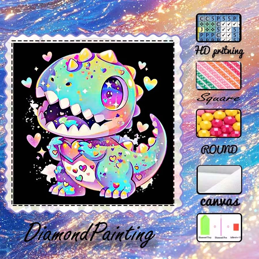 5D Diamond Painting Kit Full Drill - 1 Stück 5D DIY-Beflockungsstoff, Spezialbohrer, Diamantmalerei-Set,