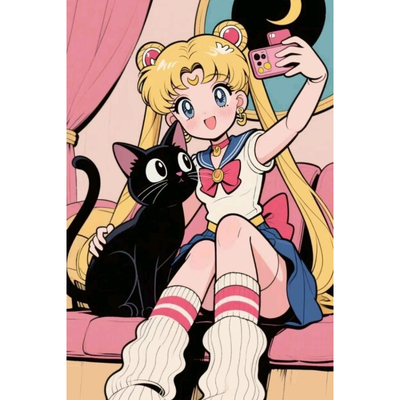 5D Diamond Painting Kit Full Drill - 5D DIY Diamant-Malerei-Set Sailor Moon Anime