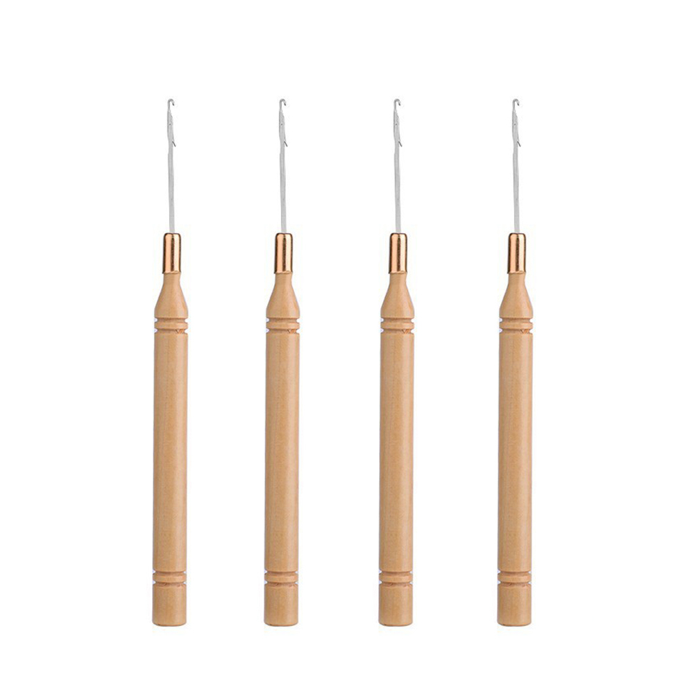 Wooden Crochet Hooks Ergonomic Handle - Ergonomischer Haarverlängerungshakennadel mit Holzgriff, einzigartiges Design,