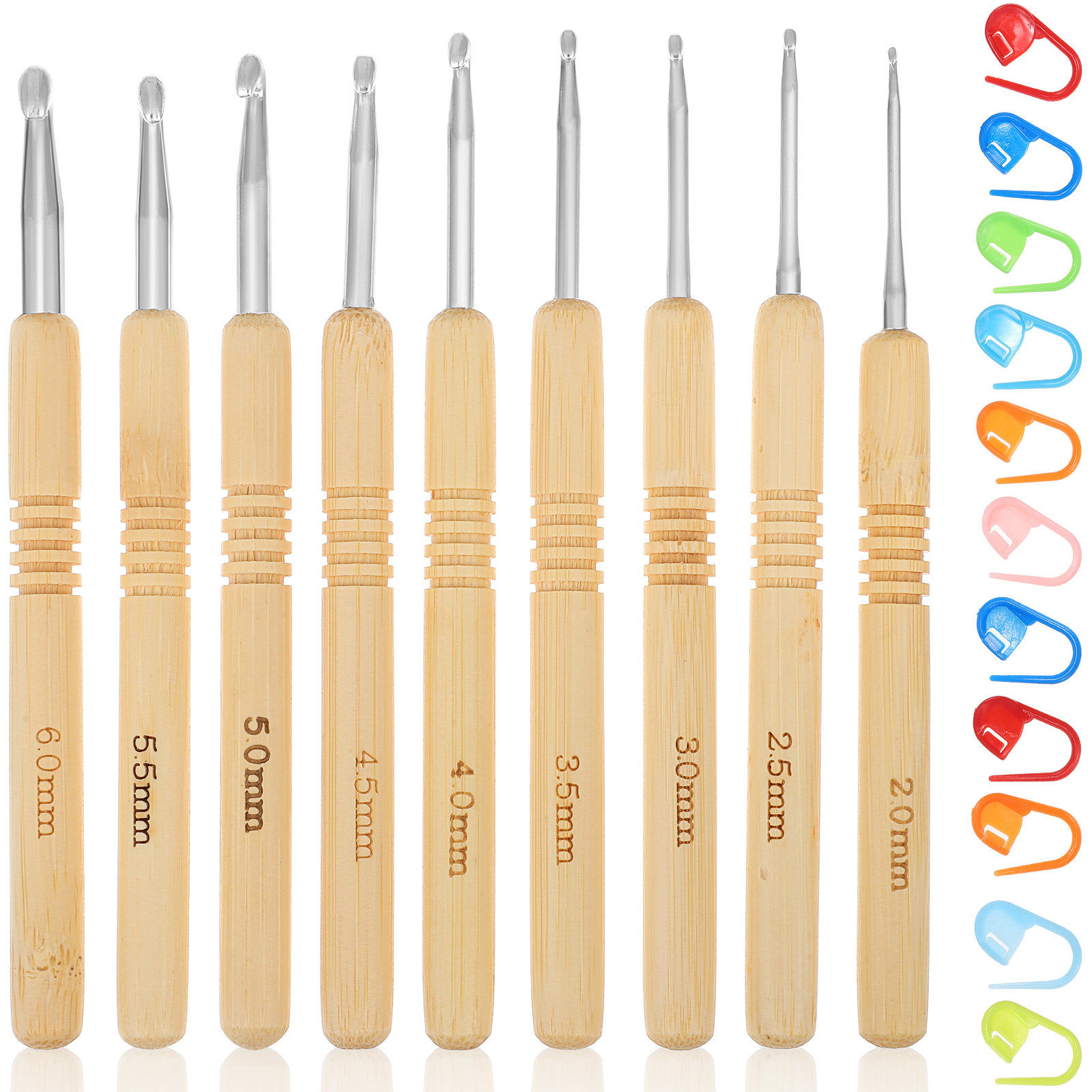 1 Set Holz-Häkelnadeln in vers – Wooden Crochet Hooks Ergonomic Handle Bewertung und Preis