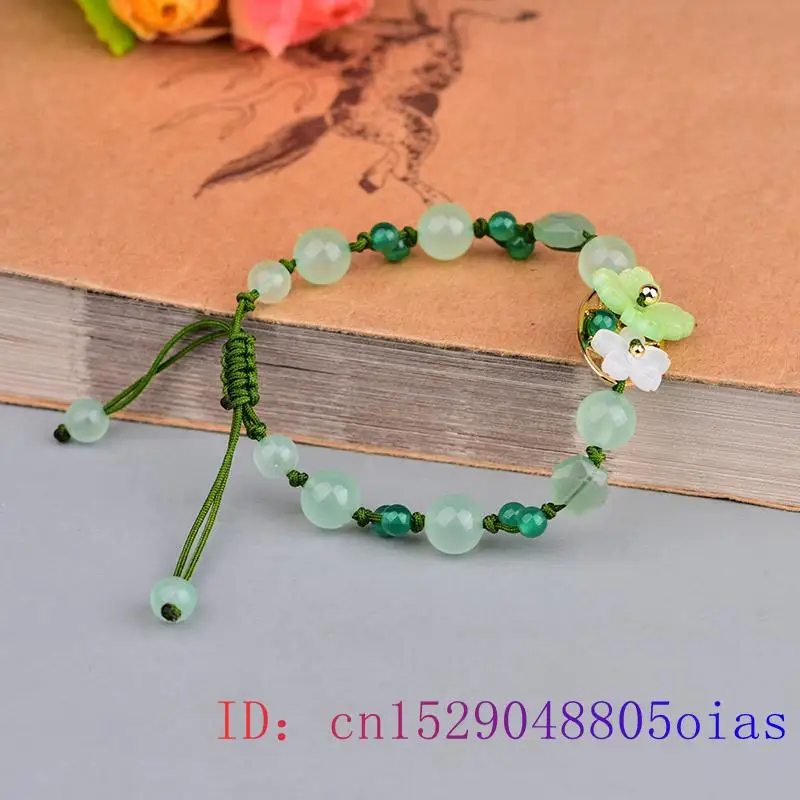 Grüne Jade Blume Armband Amule – Beading Bewertung und Preis
