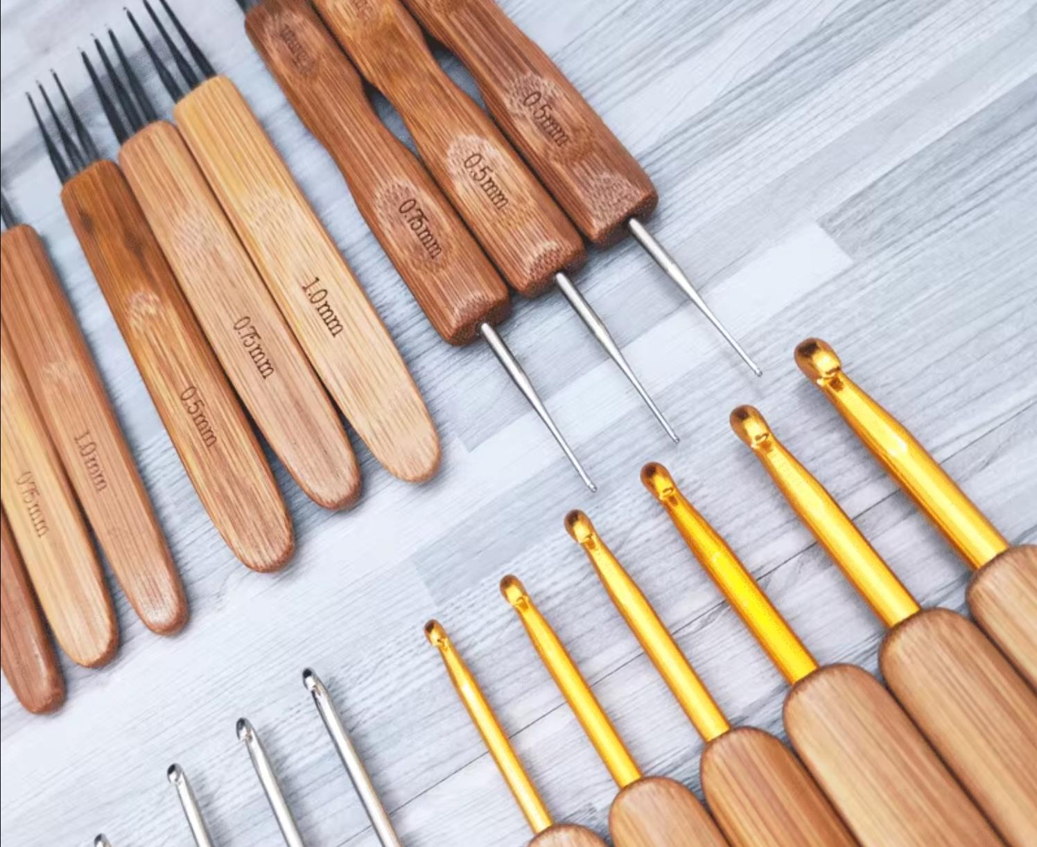 Häkelnadeln mit Bambus-Holzgri – Wooden Crochet Hooks Ergonomic Handle Bewertung und Preis