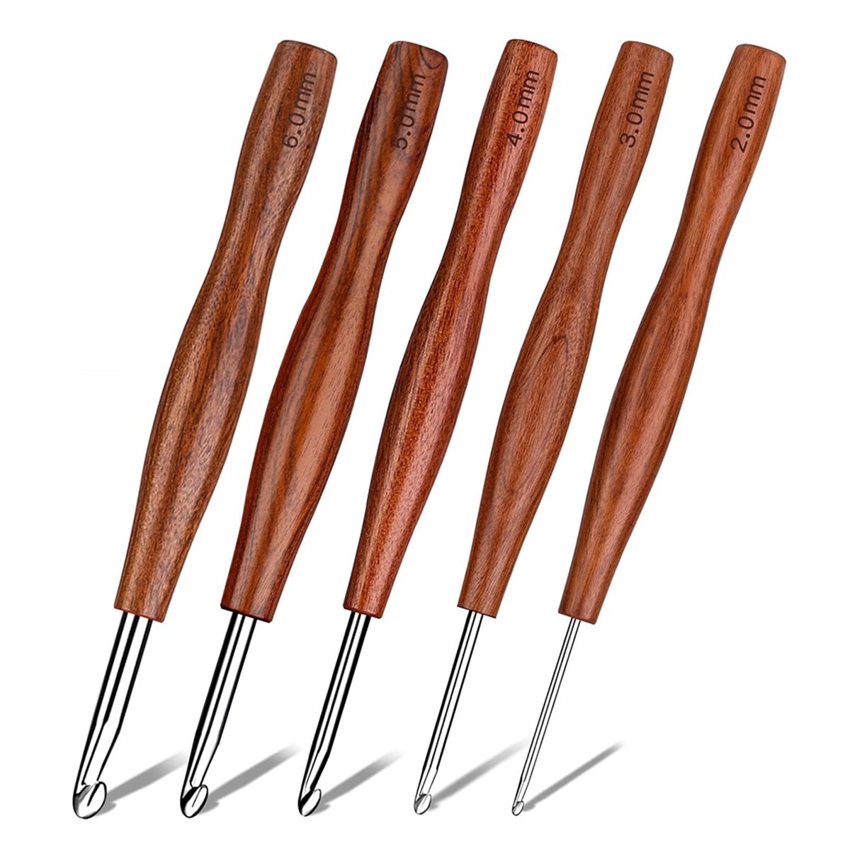 AT16 5-teiliges Häkelnadel-Set – Wooden Crochet Hooks Ergonomic Handle Bewertung und Preis
