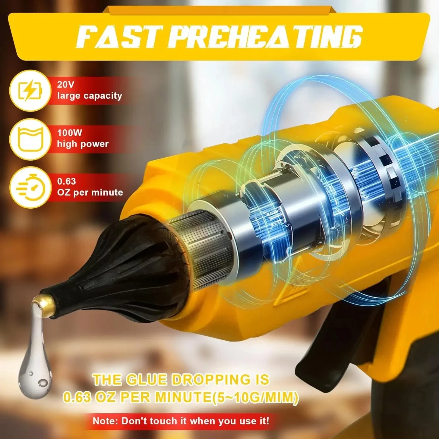 Kabellose elektrische Hand-Hei – Hot Melt Glue Gun Cordless Bewertung und Preis