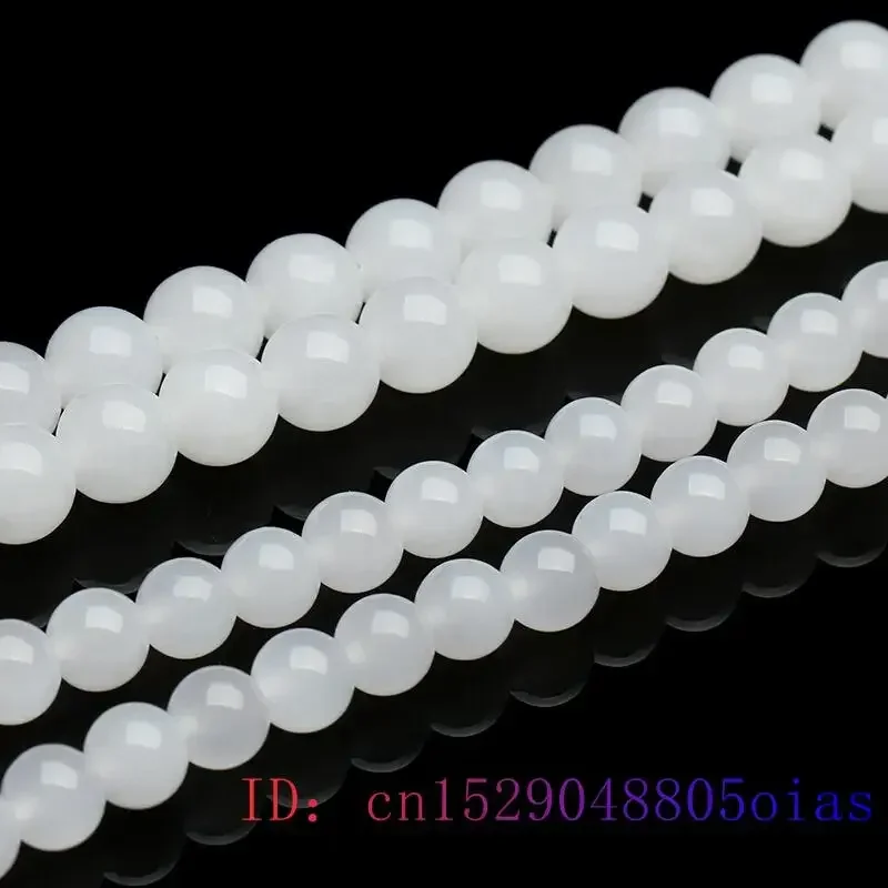 Weiße Jade Perlen Halskette Pe – Beading Bewertung und Preis