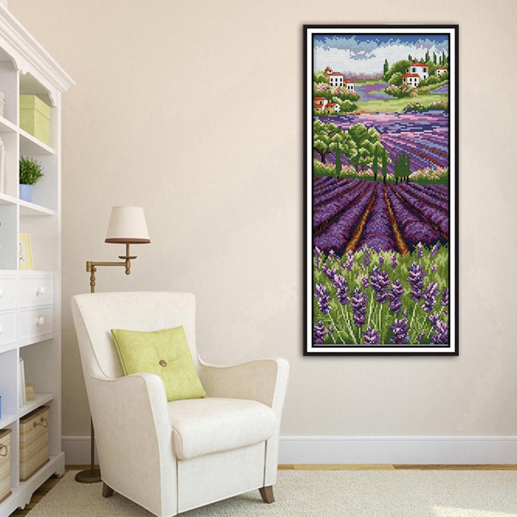 Lavendelblüten Gestempelte Kre – Cross Stitch Stamped Kits Beginners Bewertung und Preis