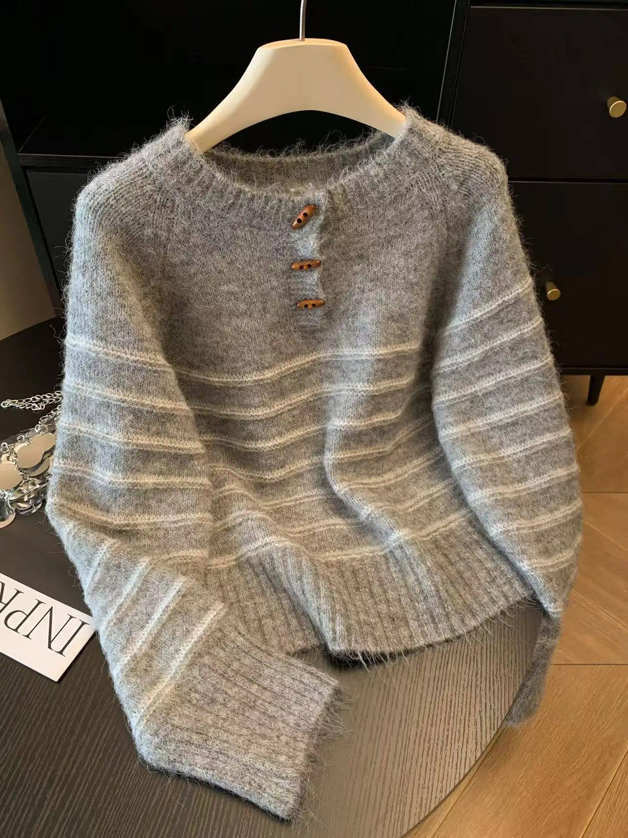 Herbst Winter Damen Gestreifte – Embroidery Bewertung und Preis