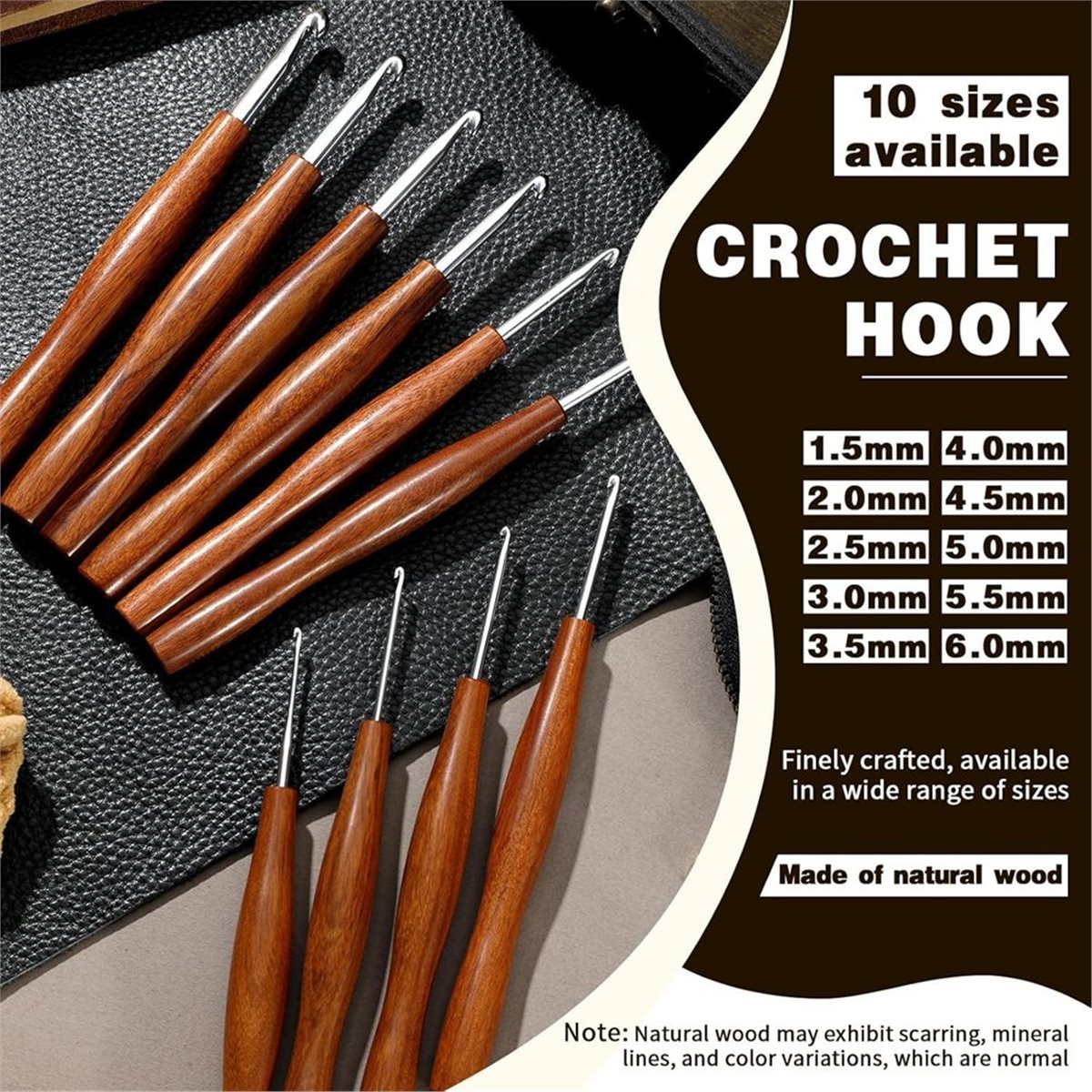 NOCM 5-teiliges Häkelnadel-Set – Wooden Crochet Hooks Ergonomic Handle Bewertung und Preis
