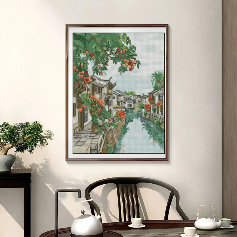 [[CC904-Water Town Jiangnan] D – Cross Stitch Stamped Kits Beginners Bewertung und Preis