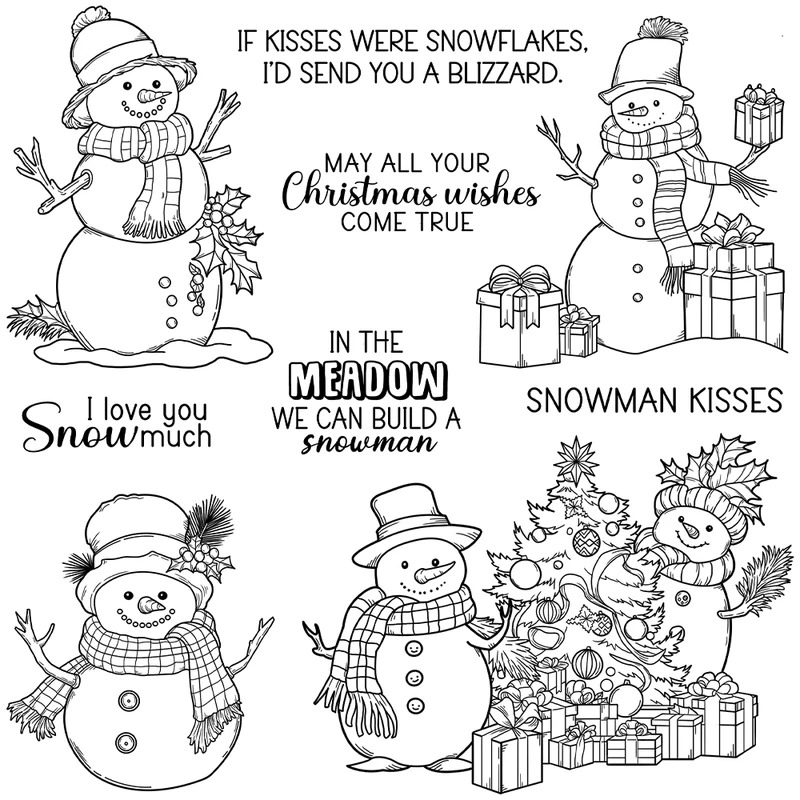 Winter-Schneemann-Weihnachts-S – Clear Silicone Stamps For Card Making Bewertung und Preis