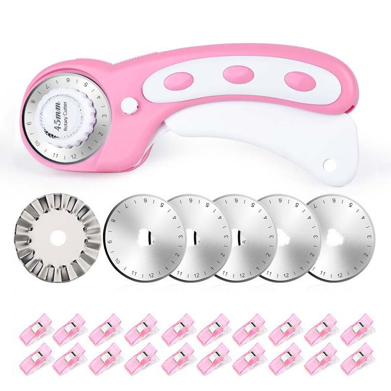 Rollschneider-Set Pink – Quilt – Rotary Cutter For Fabric 45Mm Bewertung und Preis