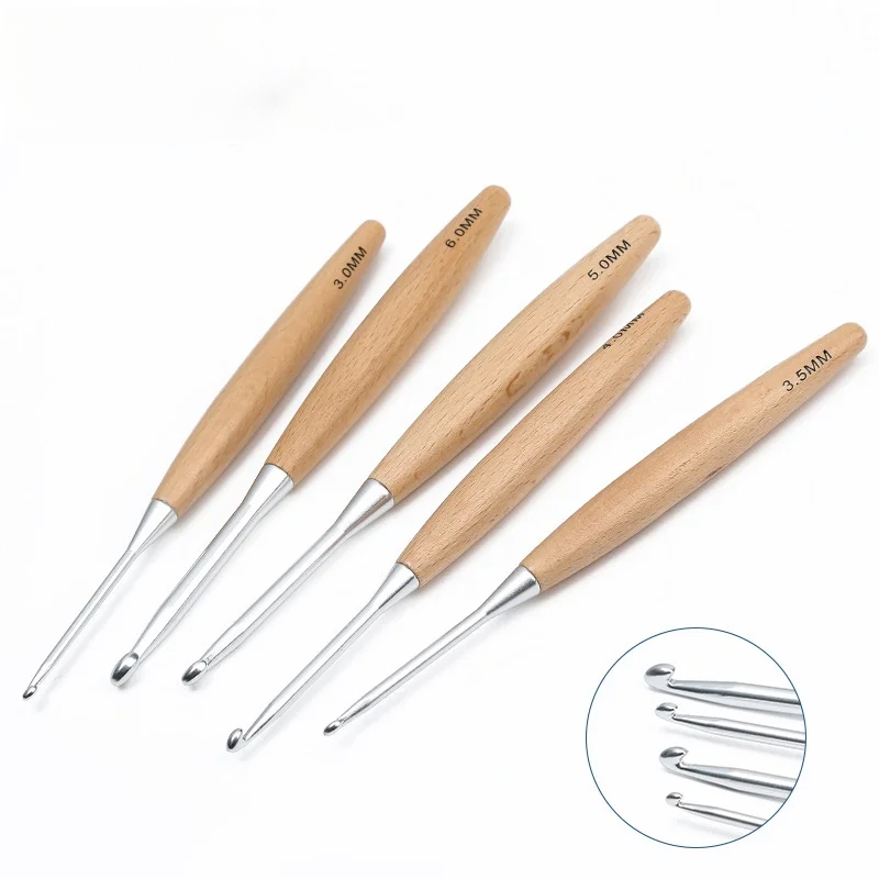1/11 Stück Häkelnadeln mit Hol – Wooden Crochet Hooks Ergonomic Handle Bewertung und Preis