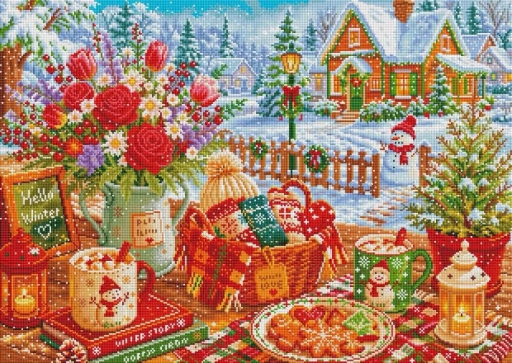 9CT 14ct Winter-Motiv-Kreuzsti – Cotton Embroidery Thread Skeins Bewertung und Preis